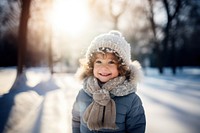 Outdoors snow portrait winter. 