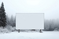 White billboard winter advertisement tranquility. 