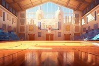 Basketball sports gym art. AI generated Image by rawpixel.