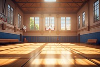 Basketball sports architecture daylighting. 