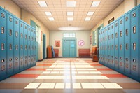 School locker architecture building. AI generated Image by rawpixel.