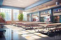 Cafeteria architecture classroom furniture.