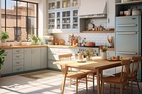 Kitchen refrigerator architecture furniture.