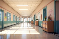 Architecture corridor building hallway. AI generated Image by rawpixel.