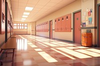 School architecture corridor building.