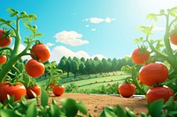 Tomato plant field agriculture. AI generated Image by rawpixel.