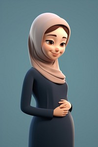 Cartoon adult woman face. 