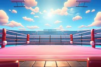 Boxing sports architecture boxing ring. 