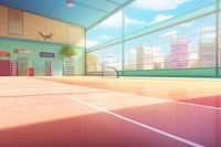 Cartoon sports tennis architecture. AI generated Image by rawpixel.