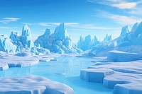 Ice  landscape panoramic. 