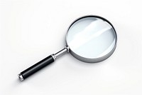 Magnifying white background reflection circle. 