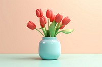 Vase flower tulip plant. AI generated Image by rawpixel.