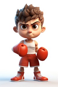Cartoon boxing toy determination. AI generated Image by rawpixel.