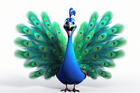 Peacock cartoon animal bird. AI generated Image by rawpixel.