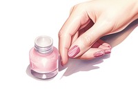 Hand cosmetics nail nail polish. AI generated Image by rawpixel.