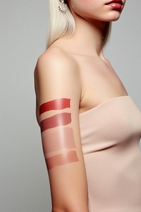 Lipstick adult red arm. 