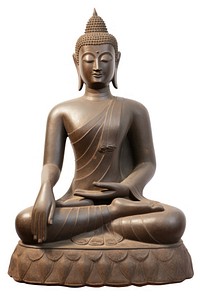 Buddha white background representation spirituality. AI generated Image by rawpixel.