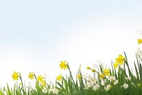 Backgrounds grassland daffodil outdoors. AI generated Image by rawpixel.