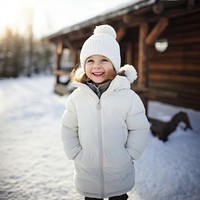 Coat cheerful portrait outdoors. 