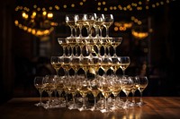 Glass champagne drink party. AI generated Image by rawpixel.