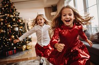 Child christmas togetherness celebration