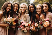 Bridesmaid outdoors wedding adult. 