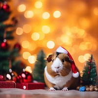 Guinea pig christmas mammal animal. 