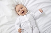 Baby white happy bed