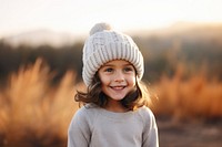 Cheerful portrait sweater smiling. 