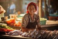 Market vendor female adult. 