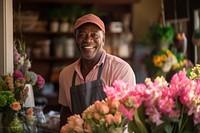 Flower shop adult plant entrepreneur. 