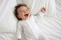 Baby laughing child white. 