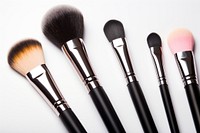 Cosmetics brush tool white background. 