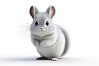 Chinchilla cartoon rodent mammal. AI generated Image by rawpixel.