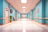 Hospital architecture corridor building. 