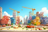 Architecture cityscape building vehicle. AI generated Image by rawpixel.