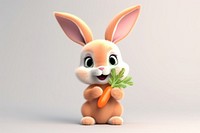 Cartoon animal mammal carrot. AI generated Image by rawpixel.