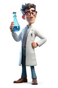 Scientist cartoon adult  