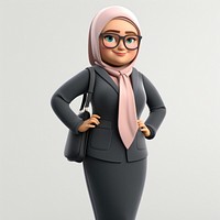 Figurine cartoon adult woman. 