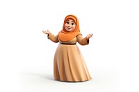 Figurine cartoon white background representation. 