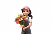 Cartoon smiling flower female. AI generated Image by rawpixel.