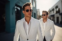 Sunglasses blazer adult suit. 