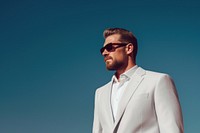 Sunglasses portrait blazer adult. AI generated Image by rawpixel.