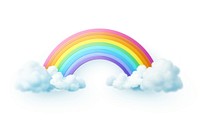 Rainbow nature cloud sky. AI generated Image by rawpixel.