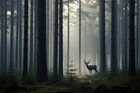 Wildlife outdoors woodland morning. AI generated Image by rawpixel.
