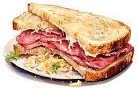 Sandwich bread meat food. AI generated Image by rawpixel.