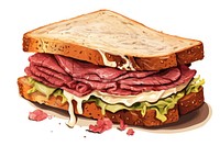 Sandwich bread food beef. AI generated Image by rawpixel.