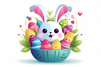 Egg cartoon easter cute. AI generated Image by rawpixel.