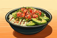 Bowl plate food vegetable. AI generated Image by rawpixel.