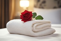 Flower towel hotel rose. AI generated Image by rawpixel.